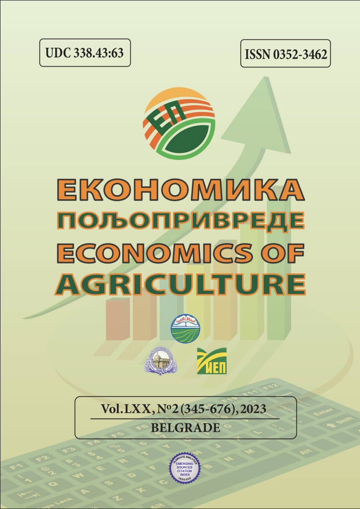 					View Vol. 70 No. 2 (2023): Economics of Agriculture
				