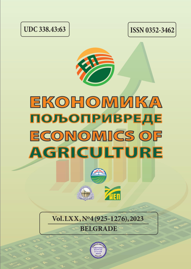 					View Vol. 70 No. 4 (2023): Economics of Agriculture
				