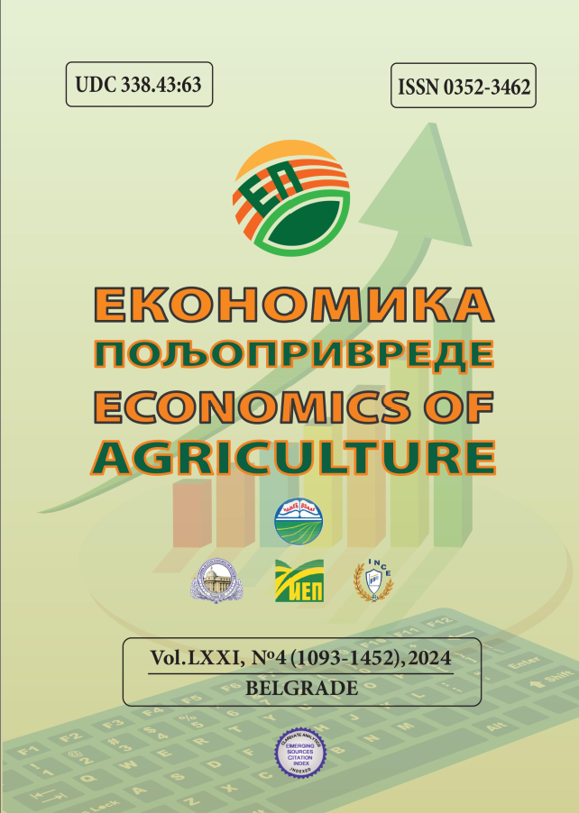 					View Vol. 71 No. 4 (2024): Economics of Agriculture
				