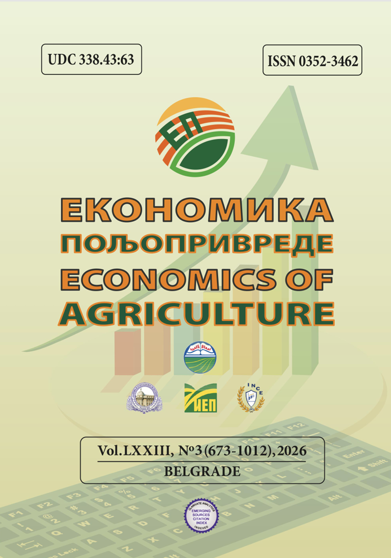 					View Vol. 76 No. 3 (2026): Economics of Agriculture
				